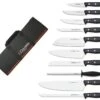3 Claveles Knife Bag With 9 Knives + 1 Sharpening Steel From The DOMVS Series -Sharp Haus Store 3 claveles 10 piece knife bag domvs series