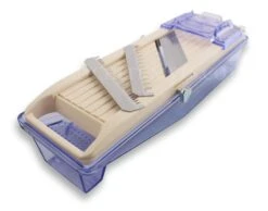 Benriner Japanese Professional Mandoline Slicer 3 Blades 9.5cm + Food Catcher And Holder