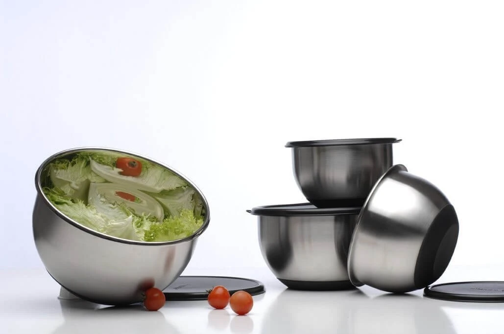 BergHOFF Essentials Set Of 4 Stainless Steel Bowls With Non-slip Base 4 BergHOFF Essentials Set Of 4 Stainless Steel Bowls With Non-slip Base - Image 2