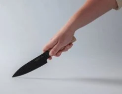 BergHOFF Ron Titan Ashwood Chef Knife 13cm - Black Titanium Coating -Sharp Haus Store berghoff ron titan chef knife 13cm black titanium coating 1
