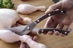 Berghoff Essentials Poultry Shears With Wooden Riveted Handles -Sharp Haus Store bergoff essentials poultry shears wooden riveted handles 2