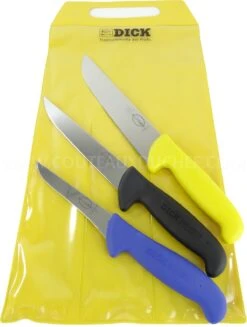 Dick Ergogrip 3-piece Butcher Knife Set - Ergonomic Multicoloured Handles -Sharp Haus Store dick ergogrip 3 piece butcher knife set ergonomic multicoloured handles 2