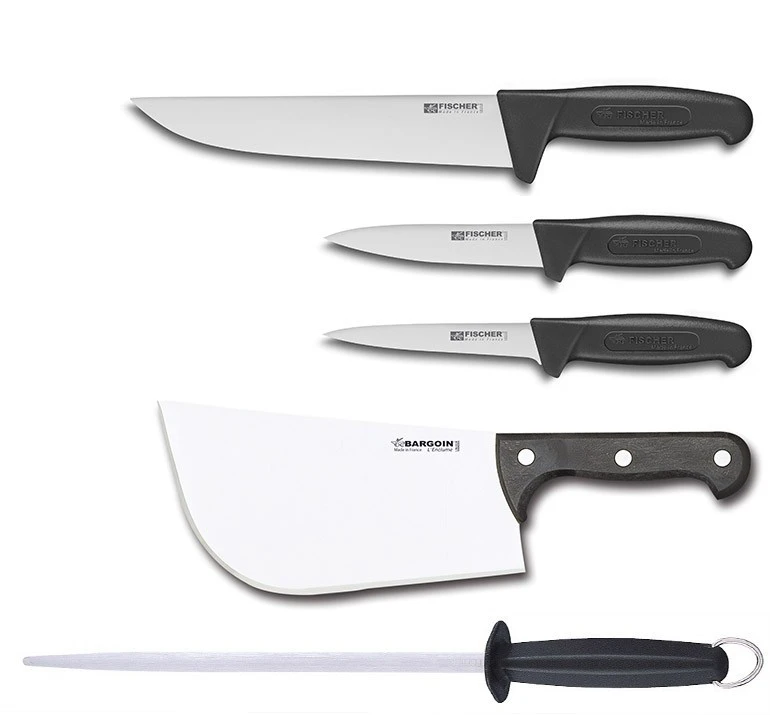 Fischer Professional Butcher Case With 4 Knives + 1 Sharpening Steel 4 Fischer Professional Butcher Case With 4 Knives + 1 Sharpening Steel - Image 2