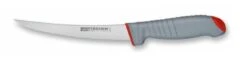 Fischer Sandvik Boning Knife Rigid Blade 15cm - Red Handle With Grey Elastomer