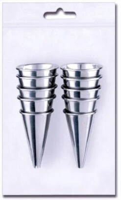 Fischer Set Of 10 Stainless Steel Nozzles - Plain And Fluted