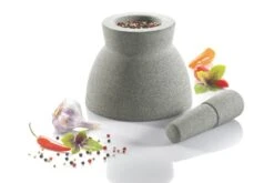 GEFU Crunchy Granite Mortar And Pestle -Sharp Haus Store gefu crunchy granite mortar pestle 1