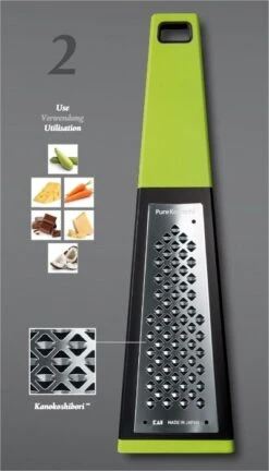 Kai Pure Komachi Ribbon Grater - Green Handle -Sharp Haus Store kai pure komachi ribbon grater green handle 2