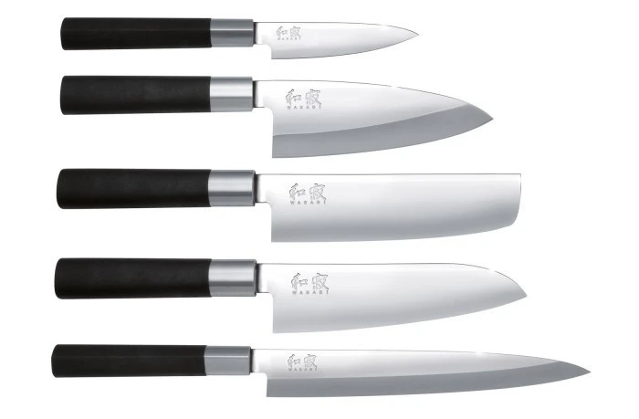 KAI Wasabi Black Knife Bag With 5 Knives JAPAN 4 KAI Wasabi Black Knife Bag With 5 Knives JAPAN - Image 2