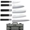 KAI Wasabi Black Knife Bag With 5 Knives JAPAN 2 KAI Wasabi Black Knife Bag With 5 Knives JAPAN -Sharp Haus Store kai wasabi black knife bag 5 knives japan