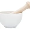 KAI White Porcelain Mortar And Wooden Pestle 2 KAI White Porcelain Mortar And Wooden Pestle -Sharp Haus Store kai white porcelain mortar wooden pestle