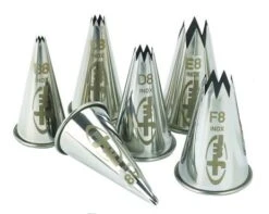 Mallard Ferriere Set Of 6 Fluted Stainless Steel Nozzles