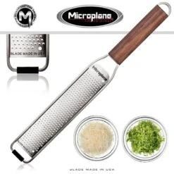 Microplane Master Series Zester Grater - Walnut Handle -Sharp Haus Store microplane master series zester grater walnut handle 2