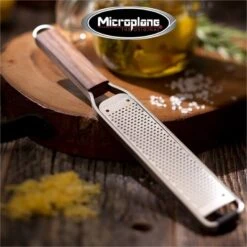 Microplane Master Series Zester Grater - Walnut Handle -Sharp Haus Store microplane master series zester grater walnut handle 4