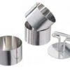 PATISSE Set Of 3 Stainless Steel Cake Rings 9cm + Tamper -Sharp Haus Store patisse 3 piece cake ring set tamper