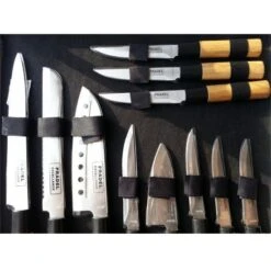 Pradel Excellence Knife Case With 11 Japanese-style Knives 11 Pradel Excellence Knife Case With 11 Japanese-style Knives -Sharp Haus Store pradel excellence 11 piece knife case japanese style 2