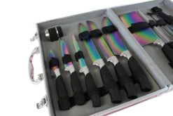 Pradel Excellence 12- Piece Knife Case - Blades With Titanium Coating -Sharp Haus Store pradel excellence 12 piece knife case blades titanium coating 2