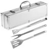 Pradel Excellence 3-piece Barbecue Tool Set With Metallic Case