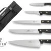 SABATIER 5-piece Kitchen Knife Bag - Stainless Steel Blades And POM Handles -Sharp Haus Store sabatier 5 piece kitchen knife bag stainless steel blades pom handles