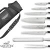Sabatier Edonist 6-piece Knife Bag Set + 1 Carving Fork + 1 Sharpening Steel