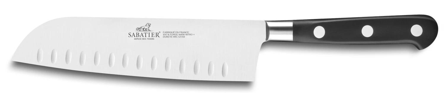 Sabatier Ideal 100% Forged Santoku Knife Hollow Edge Blade 18cm 4 Sabatier Ideal 100% Forged Santoku Knife Hollow Edge Blade 18cm - Image 2