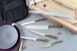Sabatier Perigord Knife Bag With 5-piece Knife Set + 1 Sharpening Steel -Sharp Haus Store sabatier perigord knife bag 5 piece knife set 1 sharpening steel 2