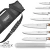 Sabatier Provençao 7-piece Knife Set + 1 Sharpening Steel + Roll Bag 1 Sabatier Provençao 7-piece Knife Set + 1 Sharpening Steel + Roll Bag -Sharp Haus Store sabatier provencao 7 piece knife set 1 sharpening steel roll bag