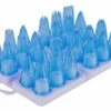 Set Of 24 Piping Nozzles Made Of Blue Polycarbonate