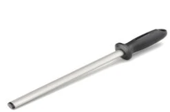 TAIDEA Diamond Sharpening Steel Flat Rod 30cm With Soft-grip Handle