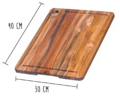Teakhaus Cutting Board With Juice Groove 40 X 30cm - Made Of Teak Wood