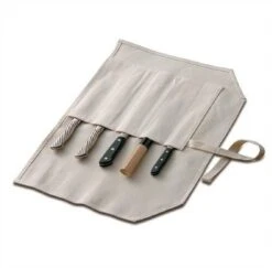 TOJIRO Traditional Japanese Empty Canvas Bag With Space For 5 Knives -Sharp Haus Store tojiro traditional japanese empty canvas bag 5 knives 7