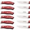 Tramontina Jumbo 12-piece Steak Knife Set With Red Polywood Handles -Sharp Haus Store tramontina jumbo 12 piece steak knife set red polywood handle