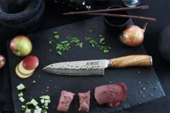 Wusaki Damas VG10 Set With 5 Kitchen Knives + 1 Roll Bag -Sharp Haus Store wusaki damas vg10 set 5 kitchen knives 1 roll bag 2