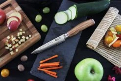 Wusaki Damas VG10 Set With 5 Kitchen Knives + 1 Roll Bag -Sharp Haus Store wusaki damas vg10 set 5 kitchen knives 1 roll bag 6