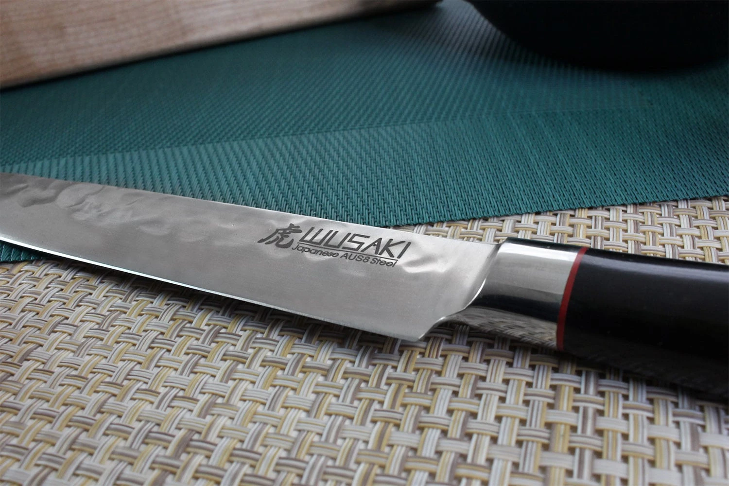 Wusaki Ebony AUS8 Carving Knife 20cm Ebony Handle 7 Wusaki Ebony AUS8 Carving Knife 20cm Ebony Handle - Image 5