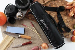 Wusaki Ebony AUS8 Set With 5 Kitchen Knives + 1 Roll Bag -Sharp Haus Store wusaki ebony aus8 set 5 kitchen knives 1 roll bag 3