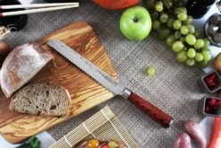 Wusaki Pakka X50 Bread Knife 20cm Pakkawood Handle -Sharp Haus Store wusaki pakka x50 bread knife 20cm pakkawood handle 2