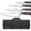 Wusthof Classic Knife Bag With 4 Kitchen Knives -Sharp Haus Store wusthof classic knife bag with 4 kitchen knives